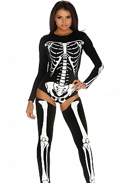 Bad to the Bone - Sexy Skeleton Costume - L/XL