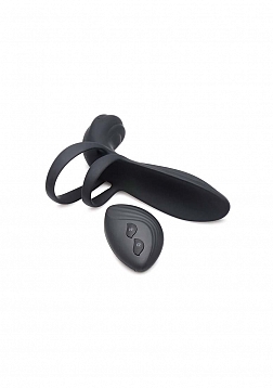 Silicone Vibrating Penis Sleeve with Remote Control