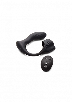 Silicone Prostate Plug with Cockring and Remote Control