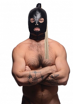 Bondage Mask with Blonde Ponytail