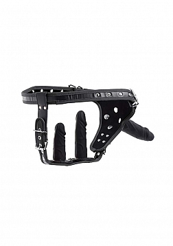 Harness with Double Penetration Strap-On