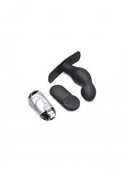 P-Spot Plugger - Silicone Prostate Plug with Harness and Remote Control