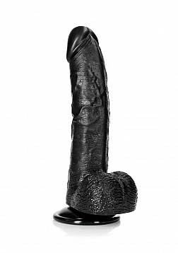 Curved Realistic Dildo with Balls and Suction Cup - 8" / 20,5 cm