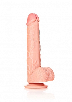 Straight Realistic Dildo with Balls and Suction Cup - 7" / 18 cm