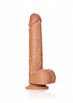 Straight Realistic Dildo with Balls and Suction Cup - 11" / 28 cm