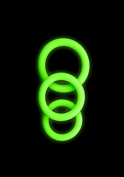 Cockring Set - Glow in the Dark - 3 Pieces