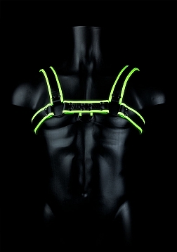 Chest Bulldog Harness - Glow in the Dark - L/XL