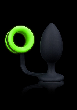 Butt Plug with Cockring - Glow in the Dark