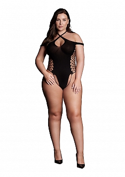 Leda XIII - Body with Crossed Neckline and Off Shoulder Straps - Plus Size