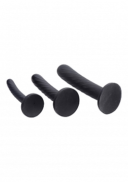 Strap-on Silicone 3 piece set - Black