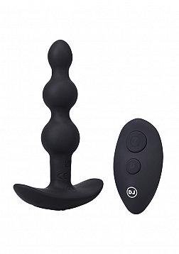 Beaded Vibe - Silicone Anal Plug with Remote Control