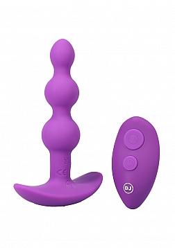 Beaded Vibe - Silicone Anal Plug with Remote Control