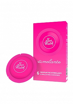 Stimolante - Ribs and Dots Condoms - 6 Pieces