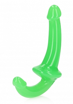 RealRock - Glow in the Dark Neon - Strapless Strap-On - 6" - Green