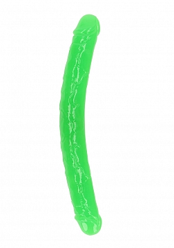 RealRock - Glow in the Dark Neon - Double Dong - 15" - Green