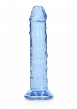 RealRock - Crystal Clear - Realistic Dildo without Balls - 6" - Blue
