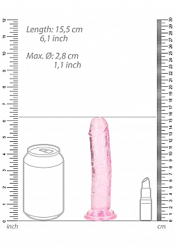 RealRock - Crystal Clear - Realistic Dildo without Balls - 6\