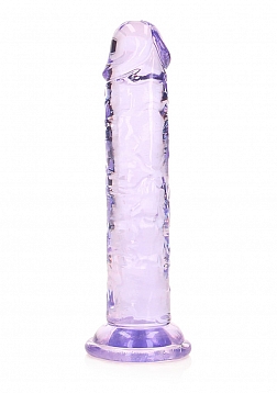 RealRock - Crystal Clear - Realistic Dildo without Balls - 6" - Purple