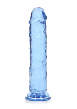 RealRock - Crystal Clear - Realistic Dildo without Balls - 7" - Blue