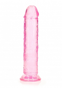 RealRock - Crystal Clear - Realistic Dildo without Balls - 7" - Pink