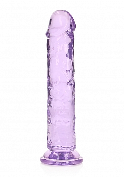 RealRock - Crystal Clear - Realistic Dildo without Balls - 7" - Purple