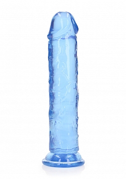 RealRock - Crystal Clear - Realistic Dildo without Balls - 8" - Blue