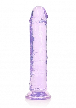 RealRock - Crystal Clear - Realistic Dildo without Balls - 8" - Purple