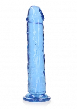 RealRock - Crystal Clear - Realistic Dildo without Balls - 9" - Blue