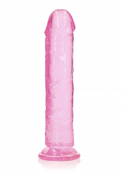 RealRock - Crystal Clear - Realistic Dildo without Balls - 9" - Pink