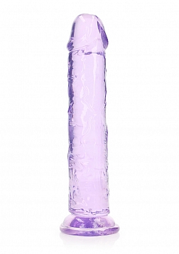 RealRock - Crystal Clear - Realistic Dildo without Balls - 9" - Purple
