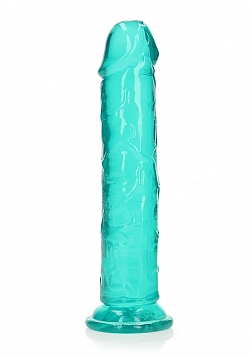 RealRock - Crystal Clear - Realistic Dildo without Balls - 9" - Turquoise
