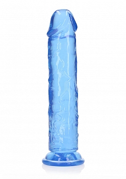 RealRock - Crystal Clear - Realistic Dildo without Balls - 10" - Blue
