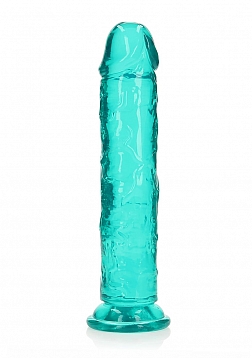 RealRock - Crystal Clear - Realistic Dildo without Balls - 10" - Turquoise
