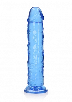 RealRock - Crystal Clear - Realistic Dildo without Balls - 11" - Blue
