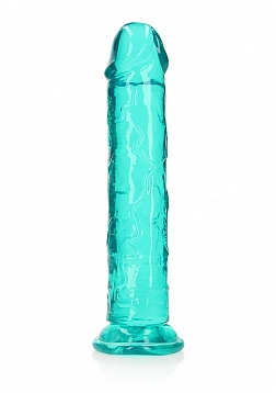 RealRock - Crystal Clear - Realistic Dildo without Balls - 11" - Turquoise