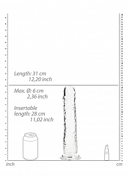 RealRock - Crystal Clear - Realistic Dildo without Balls - 11\