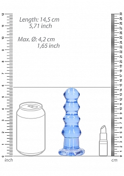 RealRock - Chrystal Clear - Curvy Dildo/Plug - 5.5\