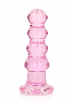 RealRock - Chrystal Clear - Curvy Dildo/Plug - 5.5" - Pink