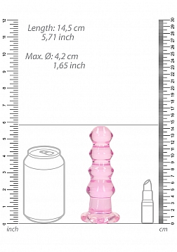 RealRock - Chrystal Clear - Curvy Dildo/Plug - 5.5\