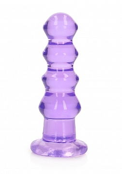 RealRock - Chrystal Clear - Curvy Dildo/Plug - 5.5" - Purple
