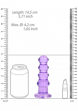 RealRock - Chrystal Clear - Curvy Dildo/Plug - 5.5\