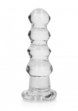 RealRock - Chrystal Clear - Curvy Dildo/Plug - 5.5" - Transparent