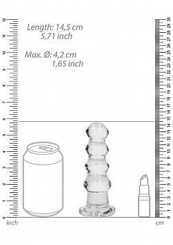 RealRock - Chrystal Clear - Curvy Dildo/Plug - 5.5\