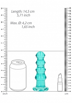 RealRock - Chrystal Clear - Curvy Dildo/Plug - 5.5\
