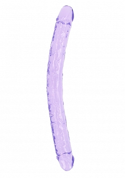 RealRock - Chrystal Clear - Double Dong - 18" - Purple