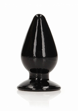 RealRock - Crystal Clear - Anal Plug - 3.5" - Black