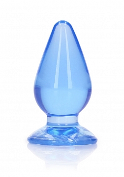 RealRock - Crystal Clear - Anal Plug - 3.5" - Blue