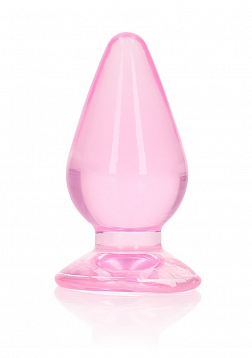 RealRock - Crystal Clear - Anal Plug - 3.5" - Pink
