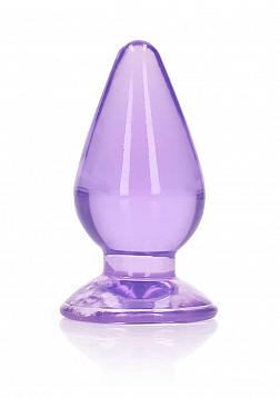 RealRock - Crystal Clear - Anal Plug - 3.5" - Purple
