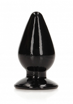 RealRock - Crystal Clear - Anal Plug - 4.5" - Black
